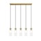 Z-Lite Alton Linear Chandelier, 5-Light, 4.75 In.W x 42 In.L x 14.25 In.H, Modern Gold/Clear+Frosted 824P-5L-MGLD - alternate 8
